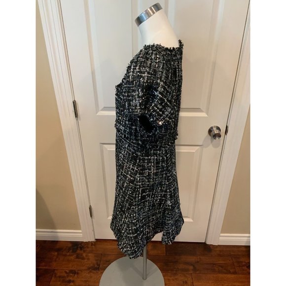LIKELY Alessandra Black/Blue Tweed Fit & Flare Dress, Size 14 NWT! $248 - Picture 7 of 11